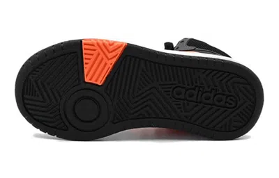 Adidas Originals (gs) Adidas Hoops 3.0 Mid Shoes 'black Grey Orange'