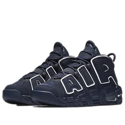 Nike (gs)  Air More Uptempo 'navy' In Animal Print