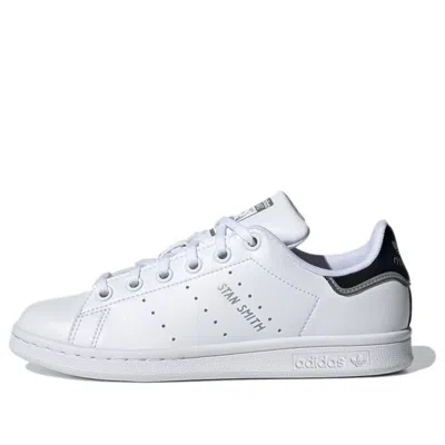 Adidas Originals (gs)  Stan Smith J Shoes 'white Black Grey' In White