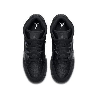 Air Jordan (gs)  1 Mid 'all Black'