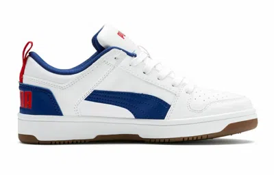 Puma (gs)  Rebound Layup Lo 'white Blue' In Metallic