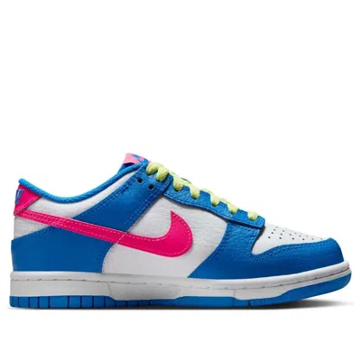Nike (gs)  Dunk Low 'photo Blue White Light Lemon Twist Hyper Pink'
