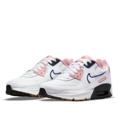 Nike (gs)  Air Max 90 Leather Se 'white Pink Glaze' In Multi