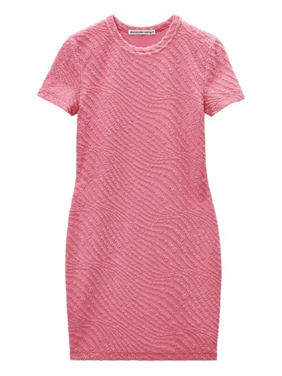 Alexander Wang Short-sleeve Logo-embossed Dress