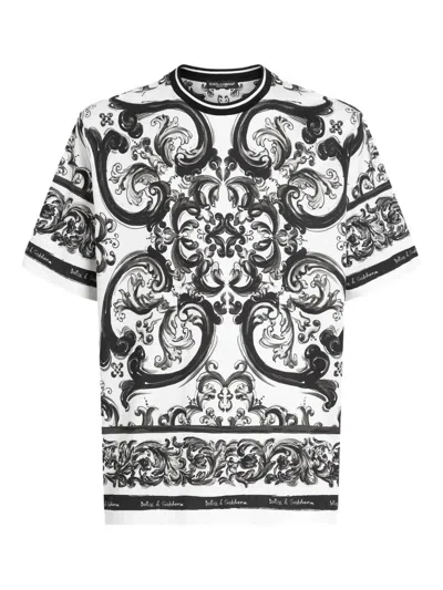Dolce & Gabbana Maiolica T-shirt In Black