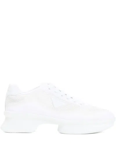 Prada Wavy Triangle Logo Low-top Sneakers