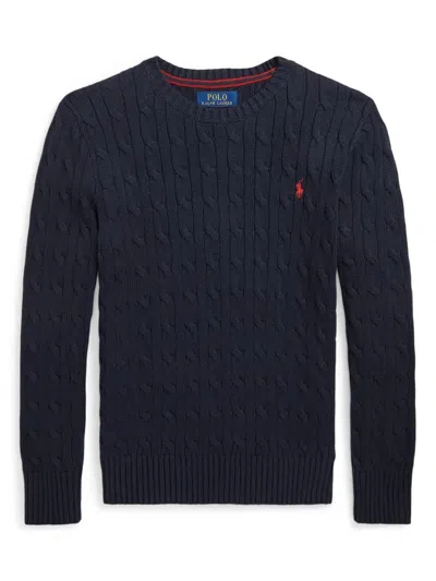 Ralph Lauren Blue Sweater For Boy With Horse In Blue