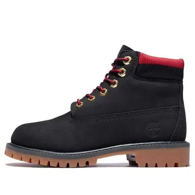 Timberland (gs)  6 Inch Premium Waterproof Boots 'black Red'