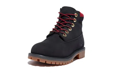 Timberland (gs)  6 Inch Premium Waterproof Boots 'black Red'