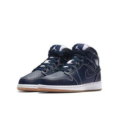 Air Jordan (gs)  1 Retro Mid 'obsidian' In Blue