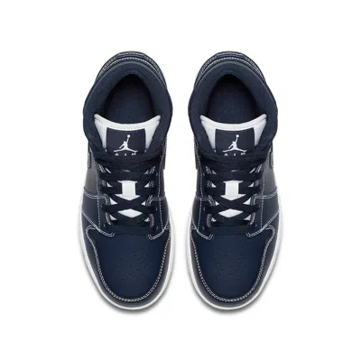 Air Jordan (gs)  1 Retro Mid 'obsidian' In Blue