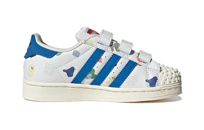 Adidas Originals (ps) Adidas Superstar X Lego Shoes 'white Royal Blue'