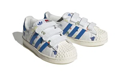 Adidas Originals (ps) Adidas Superstar X Lego Shoes 'white Royal Blue'