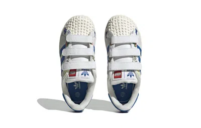 Adidas Originals (ps) Adidas Superstar X Lego Shoes 'white Royal Blue'
