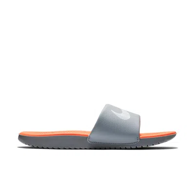 Nike (gs)  Kids' Kawa Slide Sandals Grey/orange In Gray