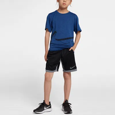 Nike (gs)  Training Breathable Logo Sports Shorts Boy Black