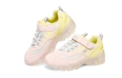 Skechers (gs)  Ice D'lites 'pink Yellow' In Multi