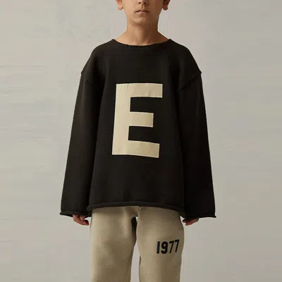 Essentials (gs) Fear Of God  Ss22 Big E Sweater Iron In Black