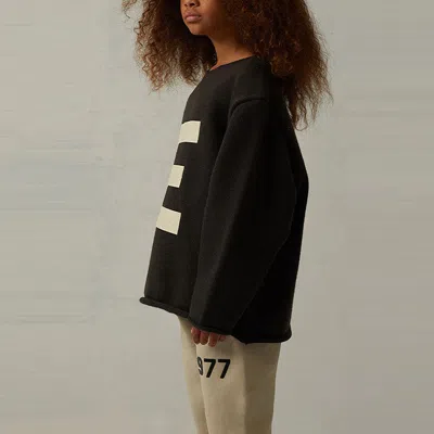 Essentials (gs) Fear Of God  Ss22 Big E Sweater Iron In Black
