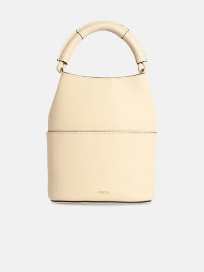 Furla Cream Leather 'sfera' Mini Bucket Bag