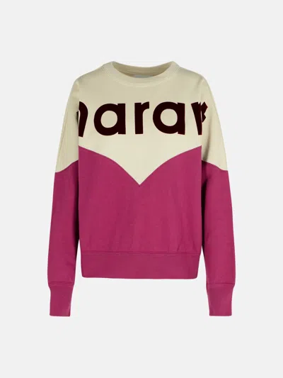 Isabel Marant Étoile 'houston' Sweatshirt In A Grape-and-eye Cotton Blend
