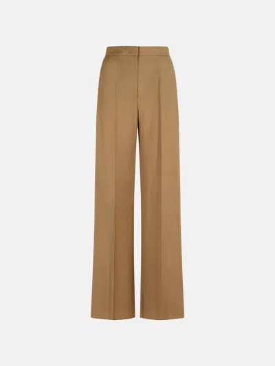 Max Mara 'fernet' Beige Virgin Wool Pants