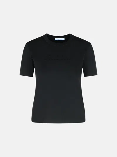 Max Mara 'adelio' Black Viscose Blend T-shirt