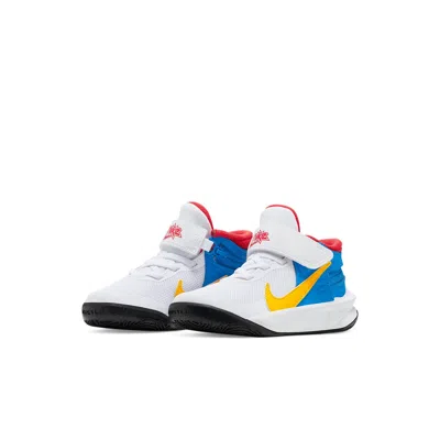 Nike (ps)  Team Hustle D 10 Flyease 'white Blue Yellow' In Multi