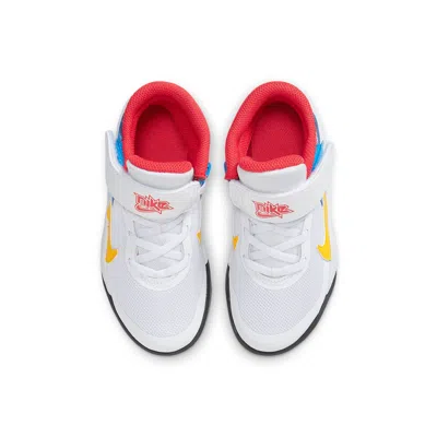 Nike (ps)  Team Hustle D 10 Flyease 'white Blue Yellow' In Multi