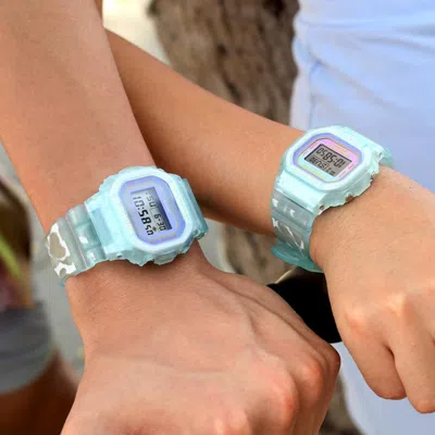 Casio Unisex Summer Lovers Series Waterproof Slv-21b-2pfc Couple Sports Shockproof Blue Digital