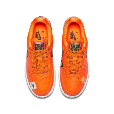 Nike (gs)  Air Force 1 '07 Premium 'just Do It' In Orange