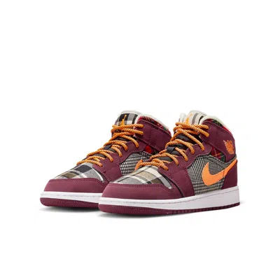 Air Jordan (gs)  1 Mid 'plaid'