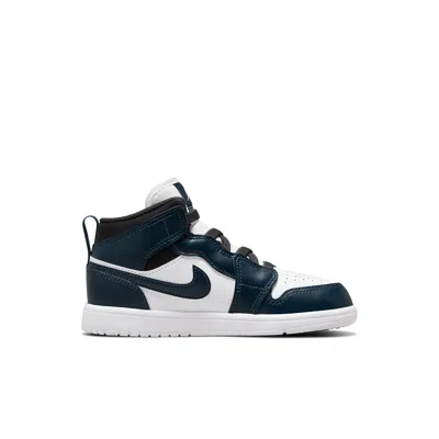 Air Jordan (ps)  1 Mid 'white Armory Navy' In Blue