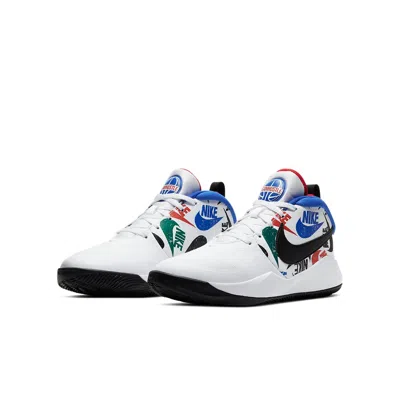 Nike (gs)  Team Hustle D 9 'black White Blue' In Multi
