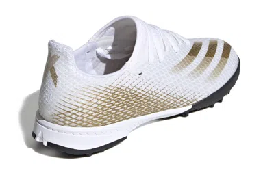 Adidas Originals (gs) Adidas X Ghosted.3 Tf 'white Metallic Gold Melange' In Multi