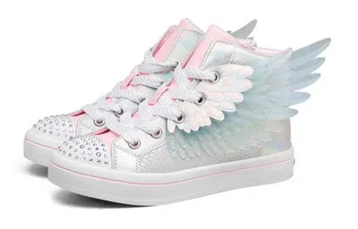 Skechers (gs)  Twi-lites 2.0 'silver Pink' In Gray