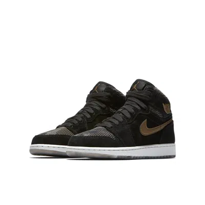 Air Jordan (gs)  1 Retro High Heiress 'camo' In Black