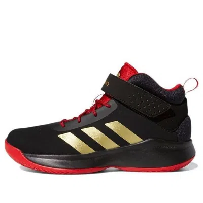 Adidas Originals (ps) Adidas Cross Em Up 5 Wide Slip On 'core Black Gold Metallic Scarlet'