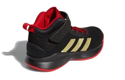 Adidas Originals (ps) Adidas Cross Em Up 5 Wide Slip On 'core Black Gold Metallic Scarlet'