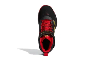 Adidas Originals (ps) Adidas Cross Em Up 5 Wide Slip On 'core Black Gold Metallic Scarlet'