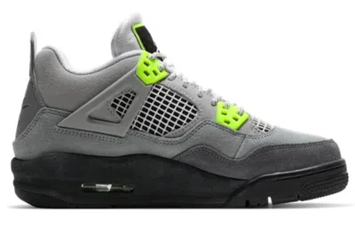 Air Jordan (gs)  4 Retro Se 'neon 95' In Gray