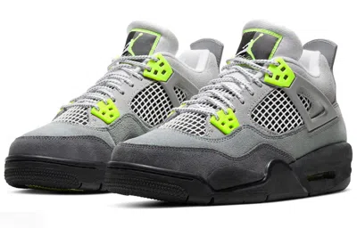 Air Jordan (gs)  4 Retro Se 'neon 95' In Gray