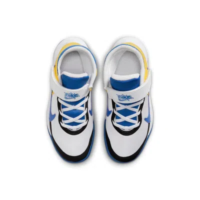 Nike (ps)  Team Hustle D 10 Flyease 'white Blue Yellow' In Multi