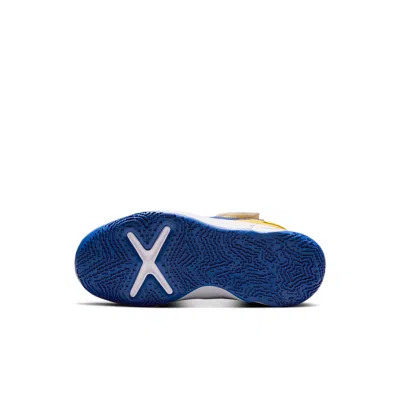 Nike (ps)  Team Hustle D 10 Flyease 'white Blue Yellow' In Multi