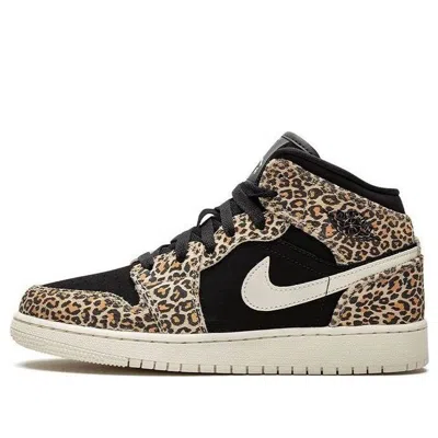 Air Jordan (gs)  1 Mid Se 'leopard'
