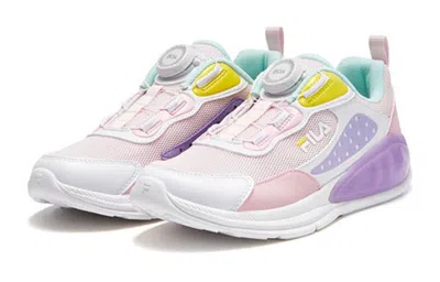 Fila (gs)  Boa Running Shoes 'white Lilac Pink' In Multi