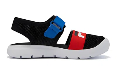 Fila (ps)  Casual Flats Sandals 'black Red Blue' In Multi