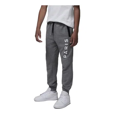 Air Jordan (gs)  X Paris Saint-germain French Terry Pants 'dark Grey' In Gray