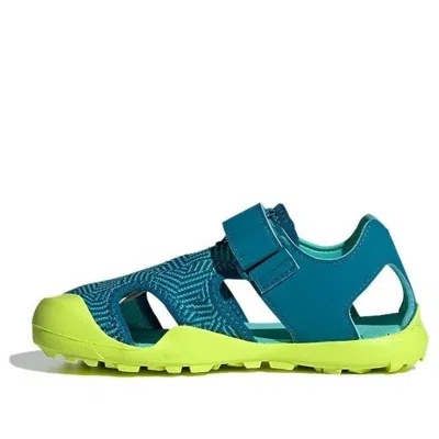 Adidas Originals (gs) Adidas Captain Toey K Green Yellow Sandals 'green Yellow'