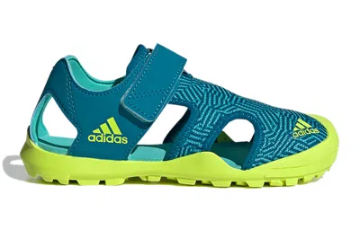 Adidas Originals (gs) Adidas Captain Toey K Green Yellow Sandals 'green Yellow'